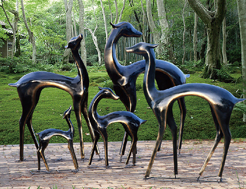 抽象仿铜鹿玻璃钢雕塑